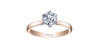18k Rose Gold Canadian Diamond 6 Claw Solitaire Engagement Ring | 0.30–0.50ct | Whistler Bridal