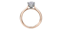 18k Rose Gold Canadian Diamond 6 Claw Solitaire Engagement Ring | 0.30–0.50ct | Whistler Bridal