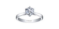 18k White Gold Canadian Diamond 6 Claw Solitaire Engagement Ring | 0.30–0.50ct | Whistler Bridal