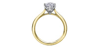 18k Yellow Gold Canadian Diamond 6 Claw Solitaire Engagement Ring | 0.30–0.50ct | Whistler Bridal
