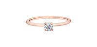 10k Rose Gold Canadian Diamond Solitaire Engagement Ring | 0.20ct | Whistler Bridal