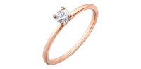 10k Rose Gold Canadian Diamond Solitaire Engagement Ring | 0.20ct | Whistler Bridal