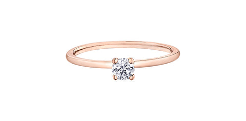 10k Canadian Diamond Solitaire Engagement Ring