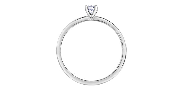 10k Canadian Diamond Solitaire Engagement Ring