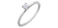 10k White Gold Canadian Diamond Solitaire Engagement Ring | 0.20ct | Whistler Bridal