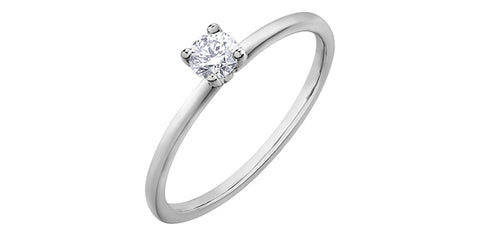 10k Canadian Diamond Solitaire Engagement Ring