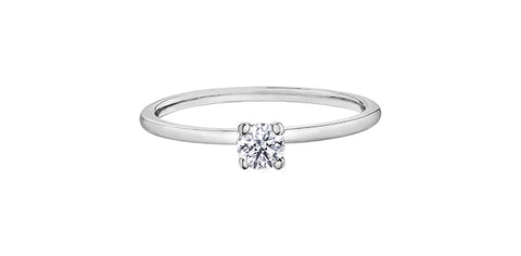 10k Canadian Diamond Solitaire Engagement Ring