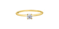 10k Yellow Gold Canadian Diamond Solitaire Engagement Ring | 0.20ct | Whistler Bridal