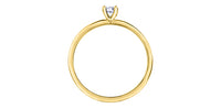 10k Yellow Gold Canadian Diamond Solitaire Engagement Ring | 0.20ct | Whistler Bridal