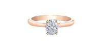 18k Rose Gold Canadian Diamond Oval Solitaire Engagement Ring | 0.30–0.50ct | Whistler Bridal