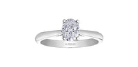 18k White Gold Canadian Diamond Oval Solitaire Engagement Ring | 0.30–0.50ct | Whistler Bridal