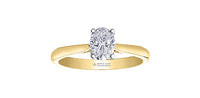 18k Yellow Gold Canadian Diamond Oval Solitaire Engagement Ring | 0.30–0.50ct | Whistler Bridal