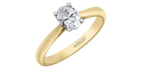 18k Yellow Gold Canadian Diamond Oval Solitaire Engagement Ring | 0.30–0.50ct | Whistler Bridal