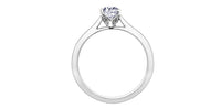 18k White Gold Canadian Diamond Pear Shape Solitaire Engagement Ring | 0.30–0.50ct | Whistler Bridal