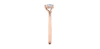14k Rose Gold Canadian Pear Shape Diamond Solitaire Engagement Ring | Whistler Romantic Bridal