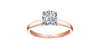 18k Rose Gold Canadian Diamond Solitaire Engagement Ring | 0.30–0.50ct | Whistler Bridal
