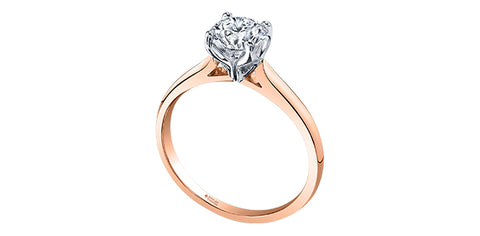 18k Canadian Diamond Solitaire Engagement Ring