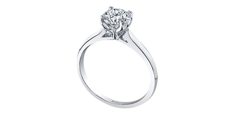 18k Gold Canadian Diamond Solitaire Engagement Ring
