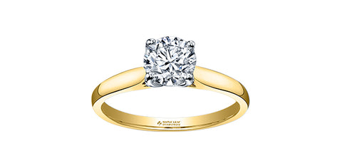 18k Canadian Diamond Solitaire Engagement Ring