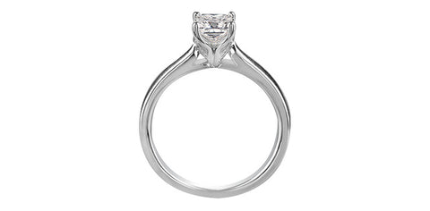 18k Princess Cut Canadian Diamond Solitaire Engagement Ring