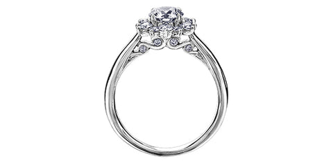 18k Gold Canadian Diamond Snowflake Engagement Ring