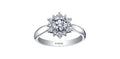 18k White Gold Canadian Diamond Snowflake Engagement Ring | 0.60cttw | Whistler Bridal