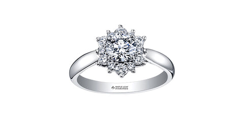 18k Gold Canadian Diamond Snowflake Engagement Ring