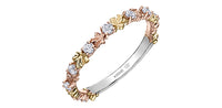 14k/18k Canadian Gold Diamond Maple Leaf Band