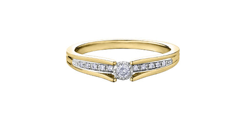 10k Diamond Engagement Ring