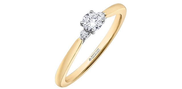 18k Canadian Diamond 3 Across Engagement Ring | Whistler Luxury Bridal