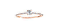 10k Rose Gold Canadian Diamond Halo Solitaire Engagement Ring | 0.19ct | Whistler Bridal