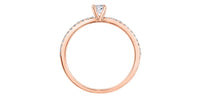 10k Rose Gold Canadian Diamond Halo Solitaire Engagement Ring | 0.19ct | Whistler Bridal
