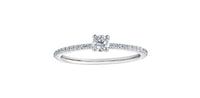 10k White Gold Canadian Diamond Solitaire Engagement Ring | 0.31cttw | Accessible Bridal