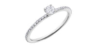10k White Gold Canadian Diamond Solitaire Engagement Ring | 0.31cttw | Accessible Bridal