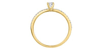 10k Yellow Gold Canadian Diamond Halo Solitaire Engagement Ring | 0.19ct | Whistler Bridal