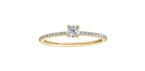 10k Canadian Diamond Solitaire Engagement Ring