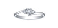 10k White Gold Canadian Diamond Three Across Engagement Ring | 0.26cttw | Whistler Bridal