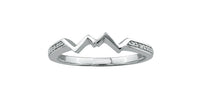 14k White Gold Diamond Mountain Stacker Ring | 0.04ct | Whistler Keepsake