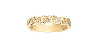 10k Yellow Gold Diamond Celtic Lily Stacker Ring | 0.04ct | Whistler Keepsake