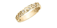 10k Yellow Gold Diamond Celtic Lily Stacker Ring | 0.04ct | Whistler Keepsake