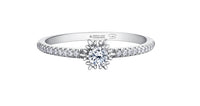 14k White Gold Canadian Diamond Snowflake Stacker Ring | 0.25cttw | Whistler Winter Keepsake