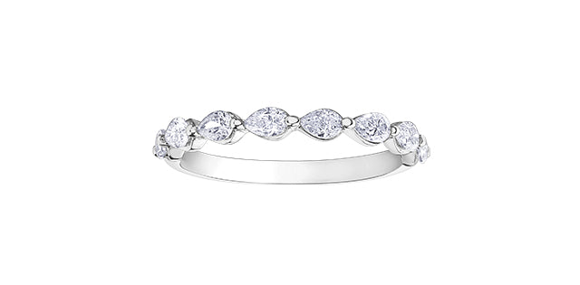 18k White Gold Canadian Diamond Pear Shape Anniversary Ring | Whistler Luxury Keepsake