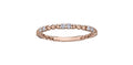 10k Diamond Beaded Stacker Ring