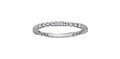10k White Gold Diamond Antique Beaded Stacker Ring | 0.20ct | Whistler Keepsake