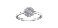 10k Gold Diamond Disc Stacker Ring | Whistler Keepsake