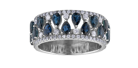 14k Sapphire and Diamond Dinner Ring