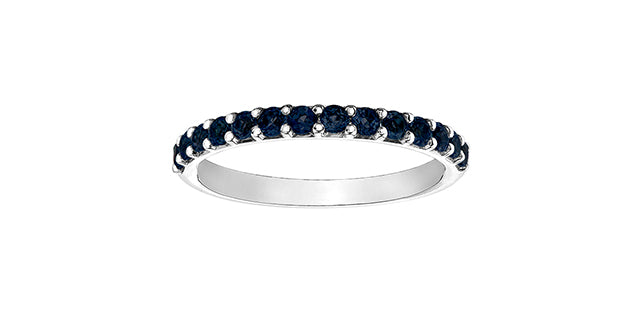 10k White Gold Black Spinel Stacker Ring | Whistler Keepsake
