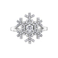 14k White Gold Canadian Diamond Snowflake Ring | 0.50cttw | Whistler Winter Statement Ring