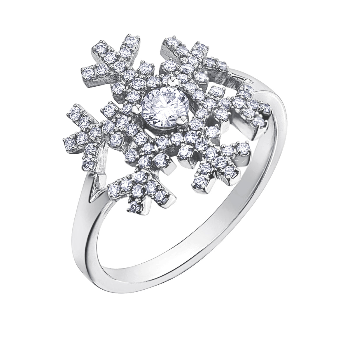 Snowfall Ring 14k Canadian Diamond Snowflake Ring – Keir Fine Jewellery