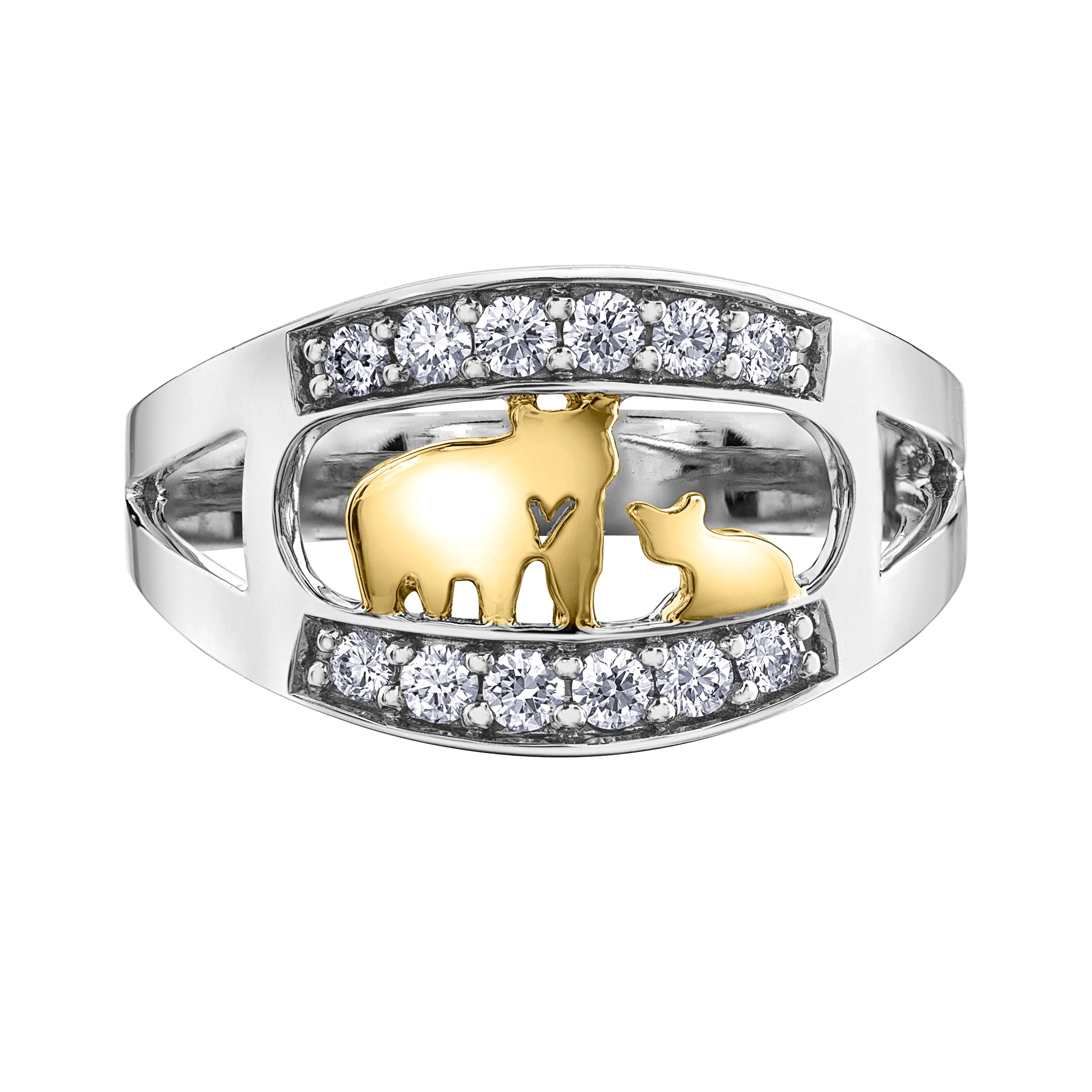 14k Gold Jeanie Bear Canadian Diamond Ring | Keir Fine Jewellery